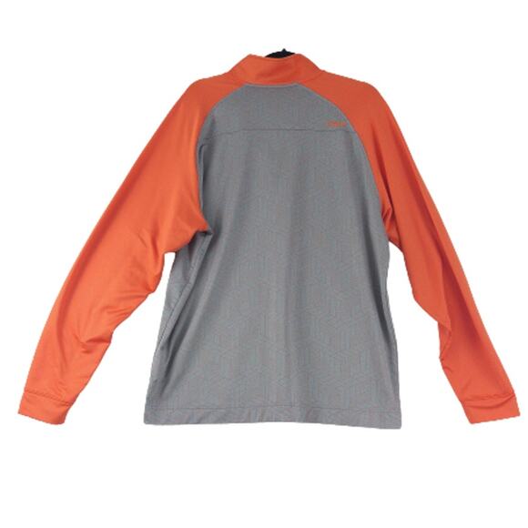 C-BUK Men's 1/4 Zip Jacket Size Large Gray Orange Reese's Thins Logo - Picture 5 of 10